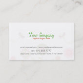 Kute Colorful Cartoon Flowers & Butterfly's Visitekaartje (Achterkant)