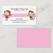 Kute Colorful Children Kinderverzorging en Babysit Visitekaartje (Voorkant / Achterkant)