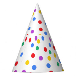 Kute Colorful Confetti Stippen Birthday Feesthoedjes