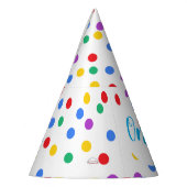 Kute Colorful Confetti Stippen Birthday Feesthoedjes (Links)