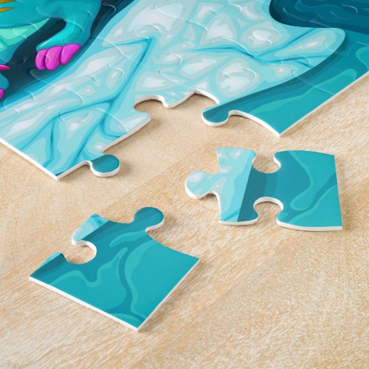 Kute Colorful Dragons Valley Legpuzzel (Zijkant)
