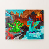 Kute Colorful Dragons Valley Legpuzzel (Horizontaal)