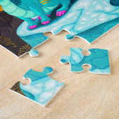 Kute Colorful Dragons Volcano Valley Legpuzzel (Zijkant)