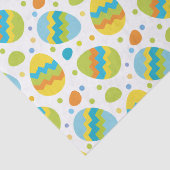 Kute Colorful Easter Egg Pattern met Kind Name Tissuepapier (Detail)