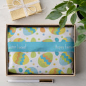 Kute Colorful Easter Egg Pattern met Kind Name Tissuepapier (Geschenk)