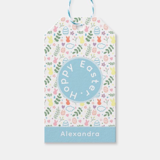 Kute Colorful Easter Medium Cadeaulabel (Voorkant)