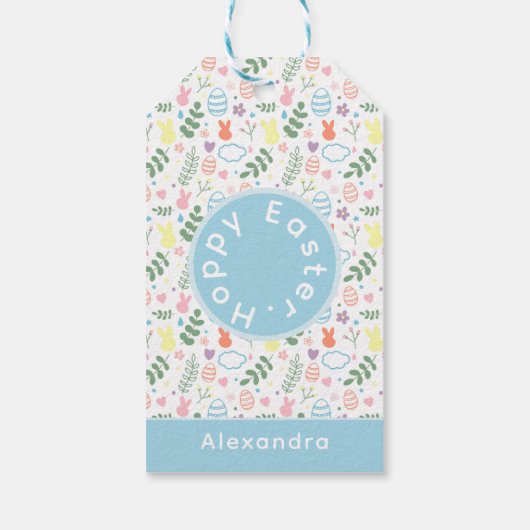 Kute Colorful Easter Medium Cadeaulabel (Achterkant)