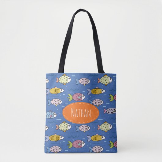 Kute Colorful Fish Pattern Personated Kinder Swim Tote Bag (Voorkant)
