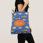 Kute Colorful Fish Pattern Personated Kinder Swim Tote Bag (Dichtbij)