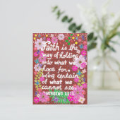 Kute Colorful Floral Faith Bijbelse Verse Briefkaart (Staand voorkant)