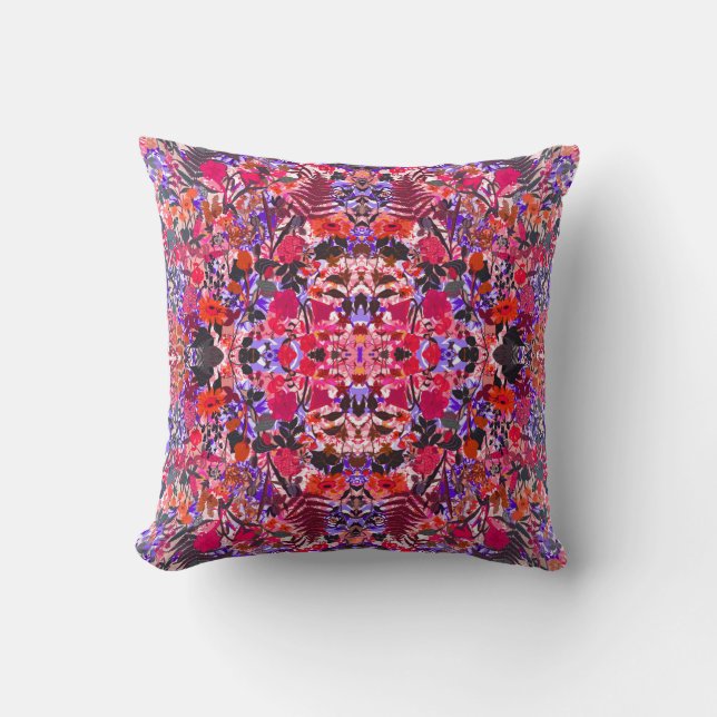 Kute colorful girley  bloemen gemengd kussen (Voorkant)
