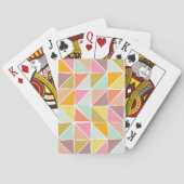 Kute Colorful Hand Drawn Geometric Pattern Pokerkaarten (Achterkant)