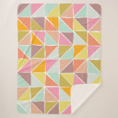 Kute Colorful Hand Drawn Geometric Pattern Sherpa Deken (Voorkant)