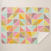 Kute Colorful Hand Drawn Geometric Pattern Sherpa Deken (Voorkant (horizontaal))