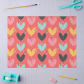 Kute Colorful Hearts Pattern van Valentijnse kunst Tissuepapier (Craft)