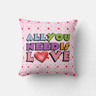 Kute Colorful Retro alles wat je nodig hebt is lie Kussen