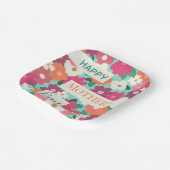 Kute Colorful Retro Floral/Moederdag Papieren Bordje (Gebogen)