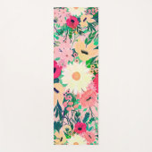 Kute Colorful Waterverf Floral Pink Design Yogamat (Voorkant)