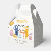 Kute Colorful Yellow Monsters Kinderen van afgelop Bedankdoosjes (Achterkant)