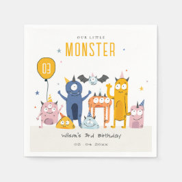 Kute Colorful Yellow Monsters Kinderen van afgelop Servet