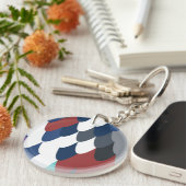 Kute colotful fish crust model appelhorlogeband sleutelhanger (Voorkant Rechts)