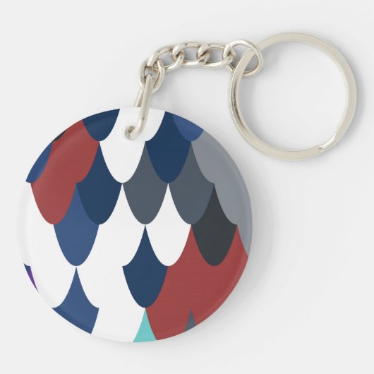 Kute colotful fish crust model appelhorlogeband sleutelhanger (Achterkant)