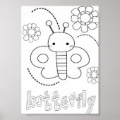 Kute Colour Bugs Butterflies Poster (Voorkant)