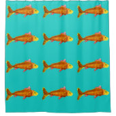 Kute comet goldfish pop art illustratie douchegordijn (Voorkant)