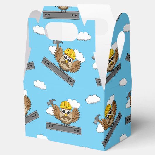 Kute constructiewerper met harde Pet Cartoon Bedankdoosjes (Geopend)