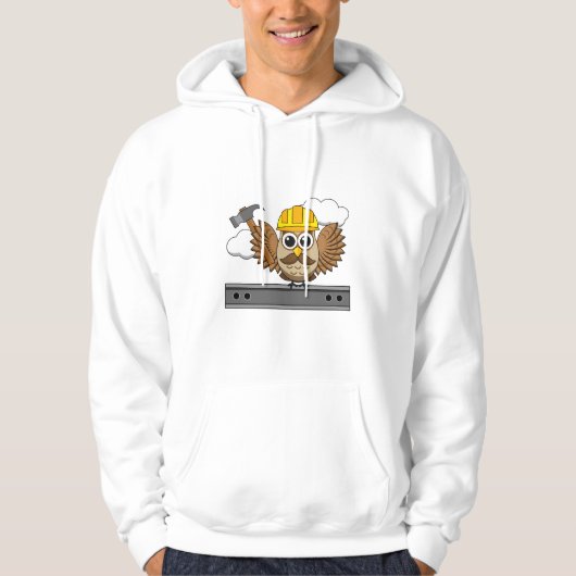 Kute constructiewerper met harde Pet Cartoon Hoodie (Voorkant)
