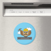 Kute constructiewerper met harde Pet Cartoon Magneet (Insitu (Vaatwasser))