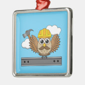 Kute constructiewerper met harde Pet Cartoon Metalen Ornament (Links)