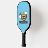Kute constructiewerper met harde Pet Cartoon Pickleball Paddle (Links)