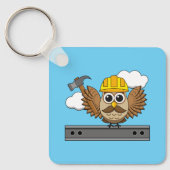 Kute constructiewerper met harde Pet Cartoon Sleutelhanger (Voorkant)