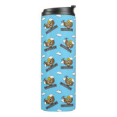 Kute constructiewerper met harde Pet Cartoon Thermosbeker (Gedraaid links)