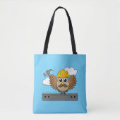 Kute constructiewerper met harde Pet Cartoon Tote Bag (Voorkant)