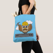 Kute constructiewerper met harde Pet Cartoon Tote Bag (Dichtbij)