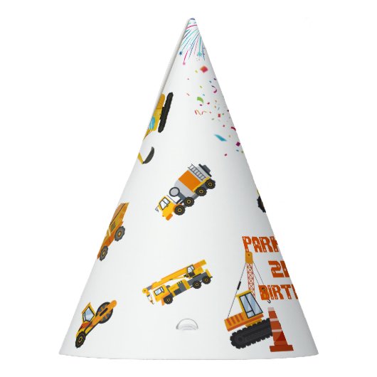 Kute construction Theme Kind Birthday Party Feesthoedjes (Links)