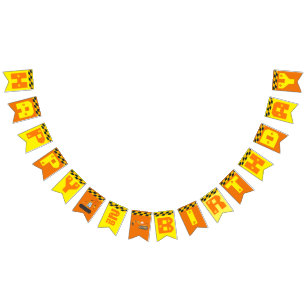 Kute construction Theme Kind Birthday Party Vlaggetjes