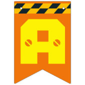 Kute construction Theme Kind Birthday Party Vlaggetjes (Tweede vlag)