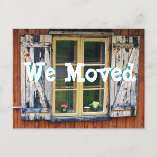 Kute Cottage We moved Change of Address Cards Aankondigingskaart