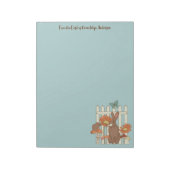 Kute Cottcore Animals Light Blue Writing Paper Notitieblok (Linkerzijde)