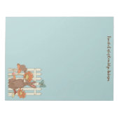 Kute Cottcore Animals Light Blue Writing Paper Notitieblok (Voorkant)