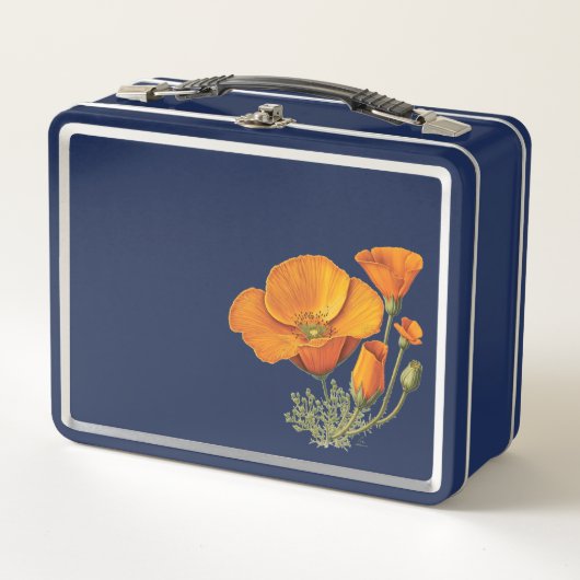 Kute Country  California Poppy Flower Tin (Voorkant)