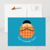 Kute country geplakt Bright Oranje gekaard teken Briefkaart (Voorkant / Achterkant)