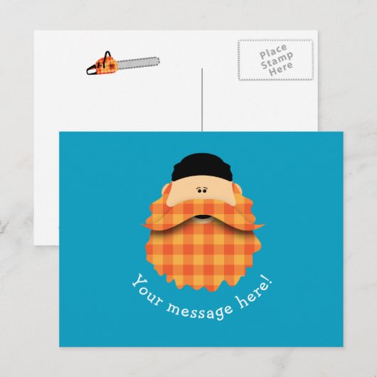 Kute country geplakt Bright Oranje gekaard teken Briefkaart (Voorkant / Achterkant)