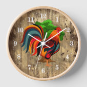 Kute country roster Large Clock (Voorkant)