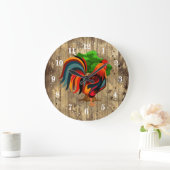 Kute country roster Large Clock Grote Klok (Huis)