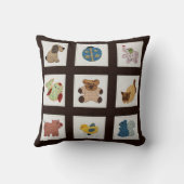 Kute country Style Baby Animals Quilt Kussen (Achterkant)