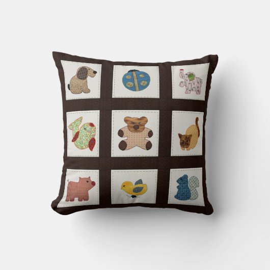 Kute country Style Baby Animals Quilt Kussen (Voorkant)